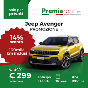 Noleggio Lungo Termine Jeep Avenger